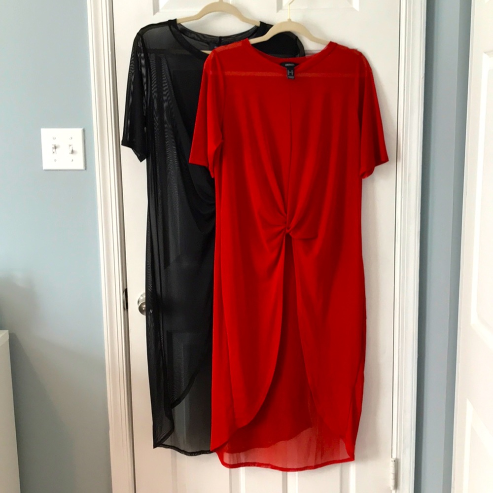 Forever 21 mesh high low t shirt style tops